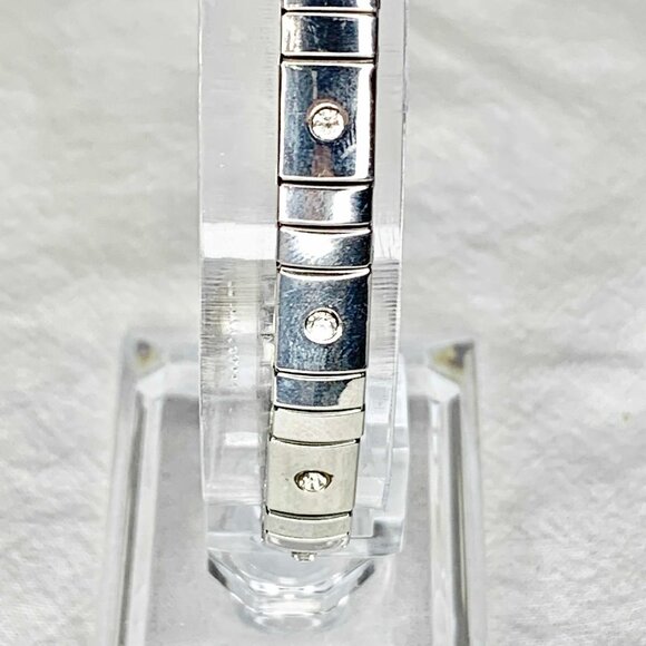 Nomination Style Italian Charm Bracelet Stainless Steel Rhinestone Link Stretch - Picture 5 of 5